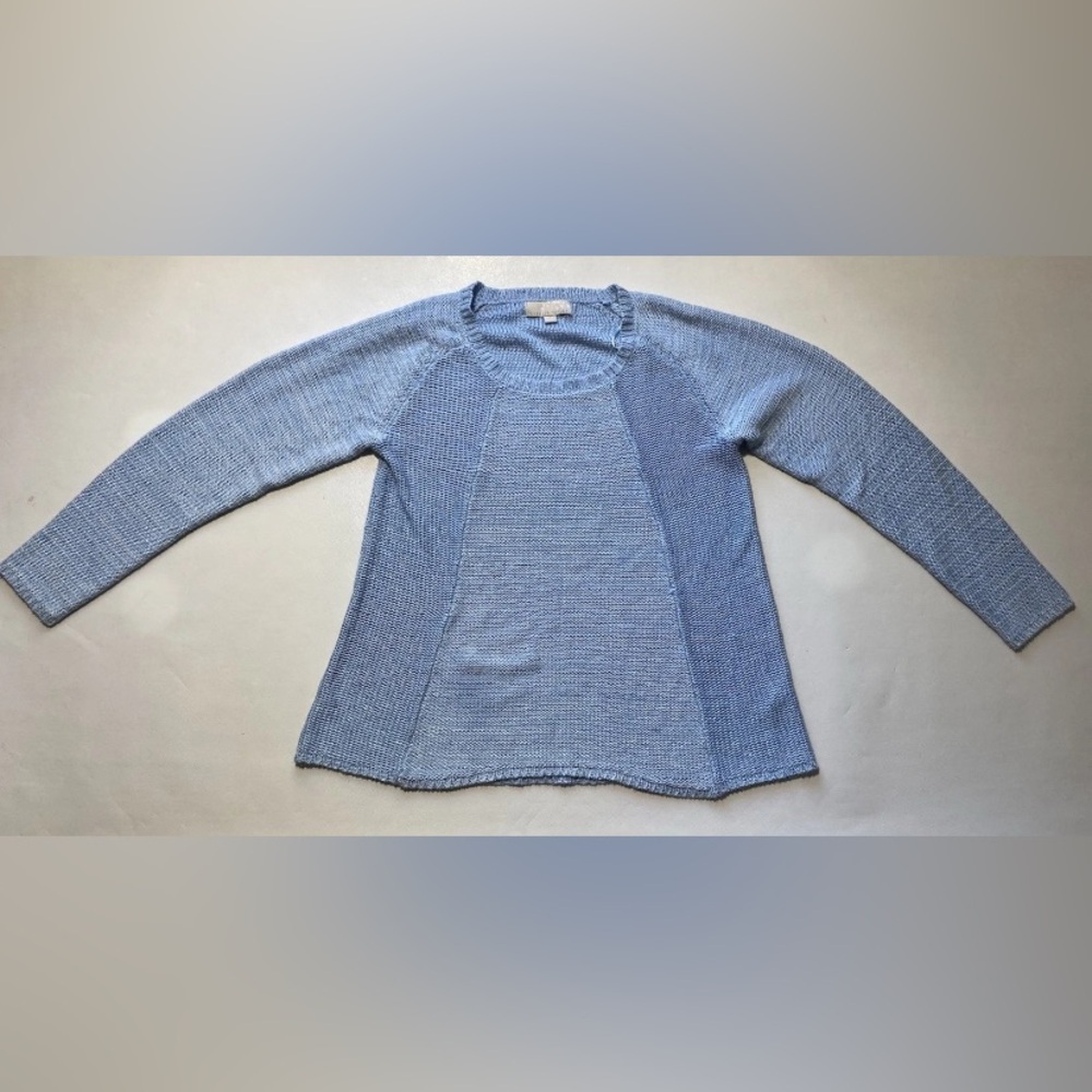 GOOD Womens Carolyn Taylor Large Blue Knit Sweater